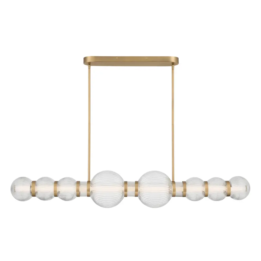 Cordel 50.25" LED Linear Chandelier in Legacy Brass - Image 9