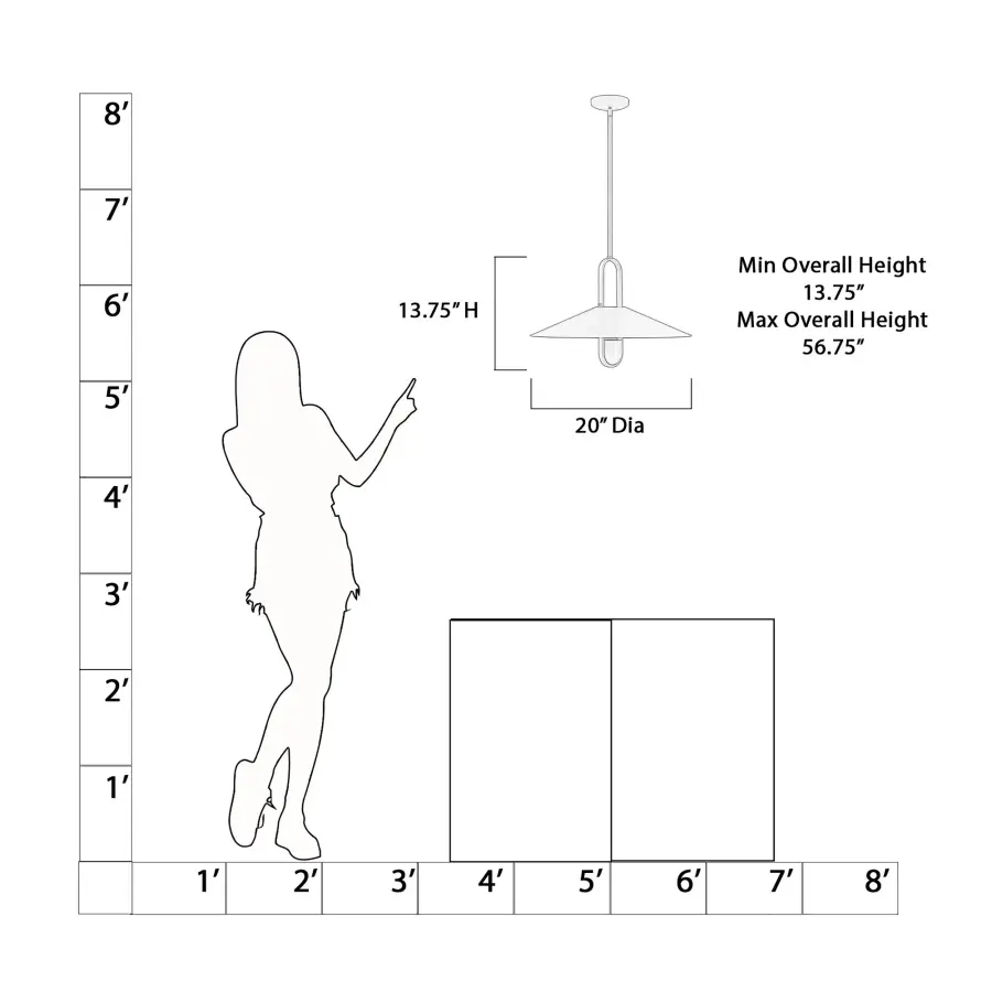 Goldenridge 20" 1-Light Pendant - Image 2