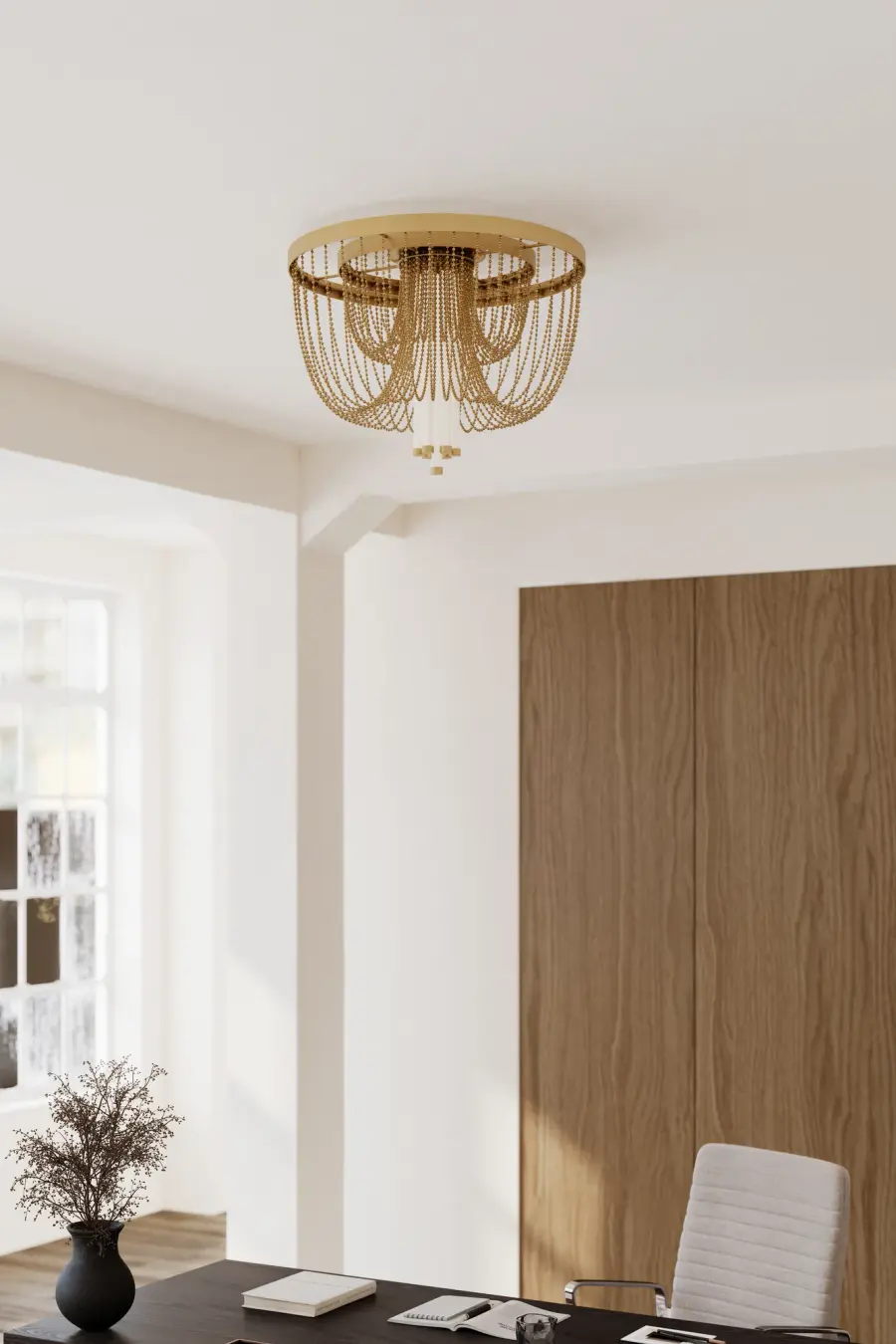 Jezelle 24" LED Flush Mount in Legacy Brass - Image 2