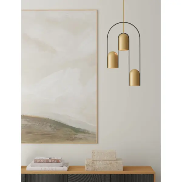 Sleek Linear Pendant with Warm Brass Finish and Modern Industrial Appeal - Image 4