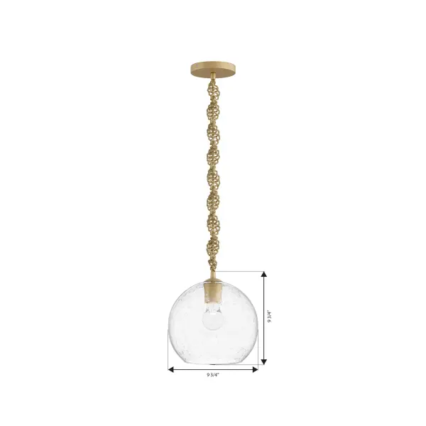 Elyric 9.75" Mini Pendant in Legacy Brass - Image 3