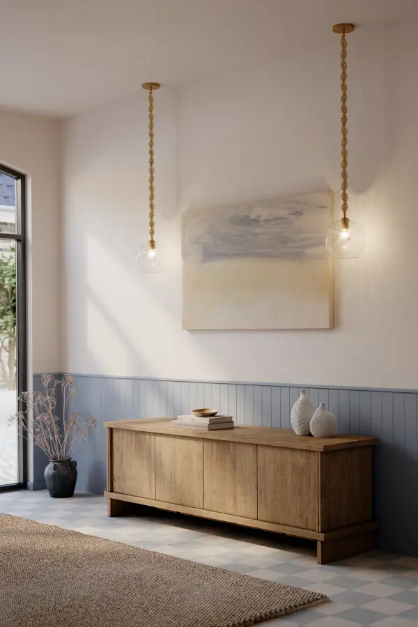 Elyric 9.75" Mini Pendant in Legacy Brass - Image 4