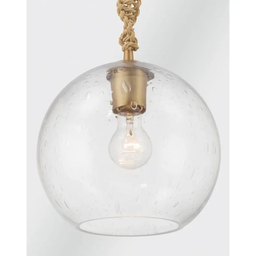 Elyric 9.75" Mini Pendant in Legacy Brass - Image 5
