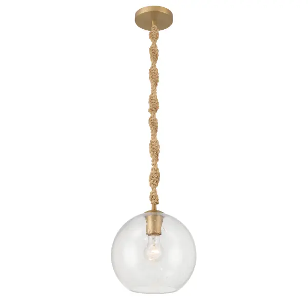 Elyric 9.75" Mini Pendant in Legacy Brass - Image 8