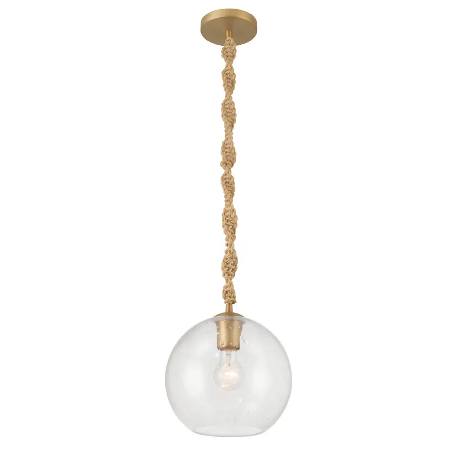 Elyric 9.75" Mini Pendant in Legacy Brass - Image 8