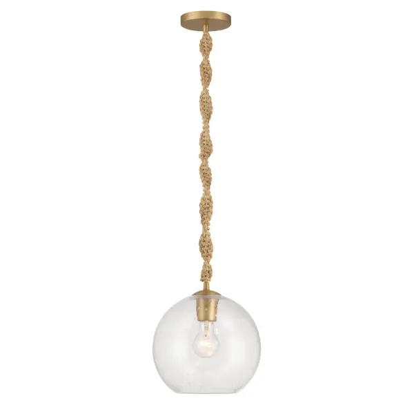 Elyric 9.75" Mini Pendant in Legacy Brass - Image 9