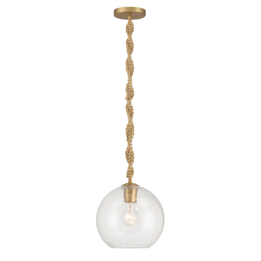 Elyric 9.75" Mini Pendant in Legacy Brass - Image 9