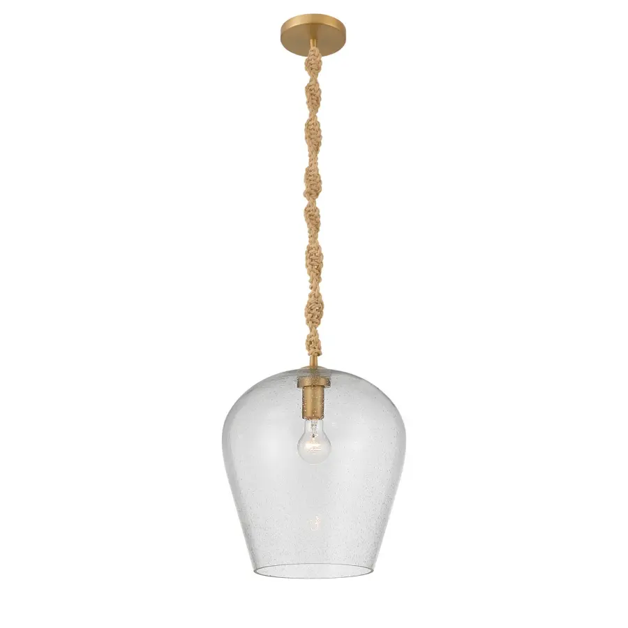 Elyric 12.75" 1-Light Pendant in Legacy Brass - Image 1