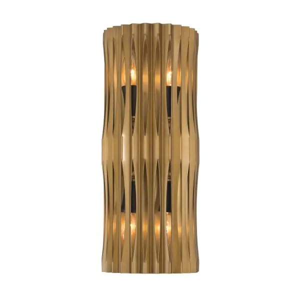 4-Light Wall Sconce - Sand Coal Black and Legacy Brass