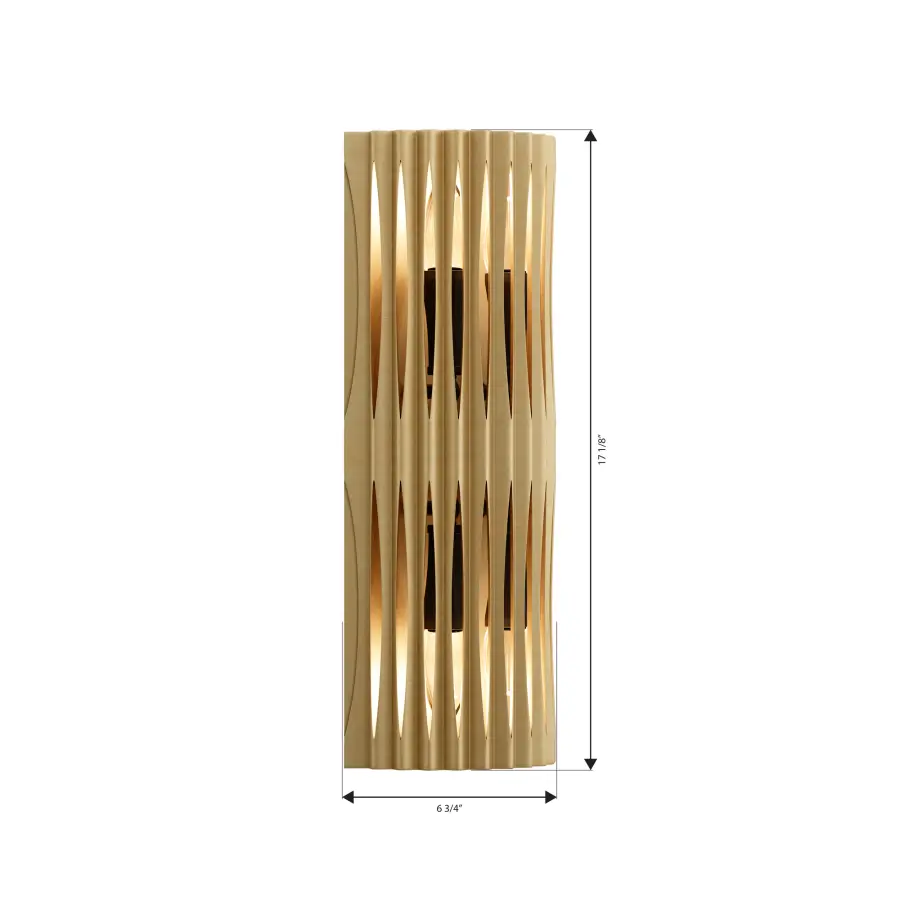 Aven 4-Light Wall Sconce in Sand Coal Black and Legacy Brass - Image 2