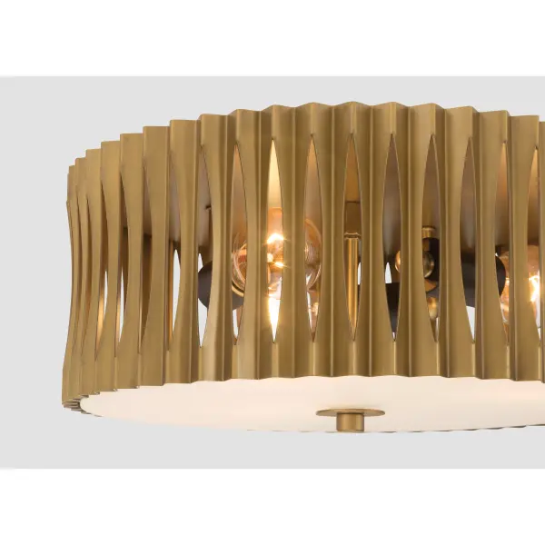 Aven 16" 3-Light Flush Mount in Sand Coal Black and Legacy Brass - Image 5