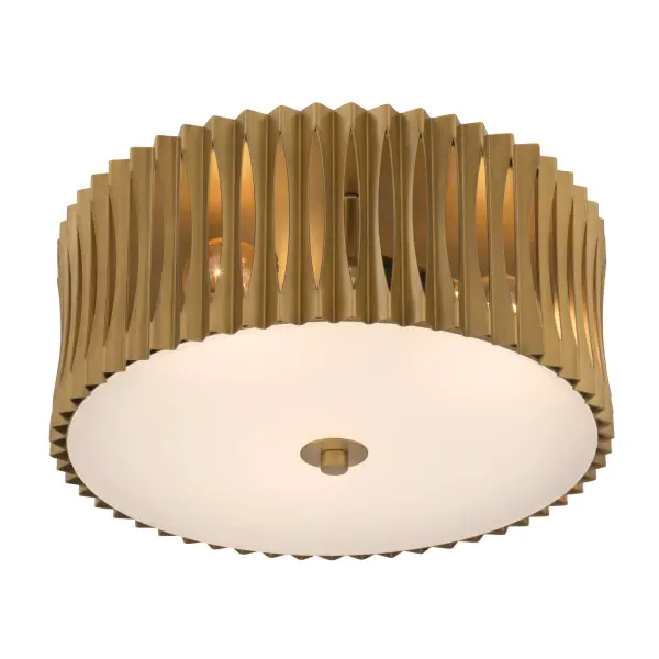 Aven 16" 3-Light Flush Mount in Sand Coal Black and Legacy Brass - Image 6