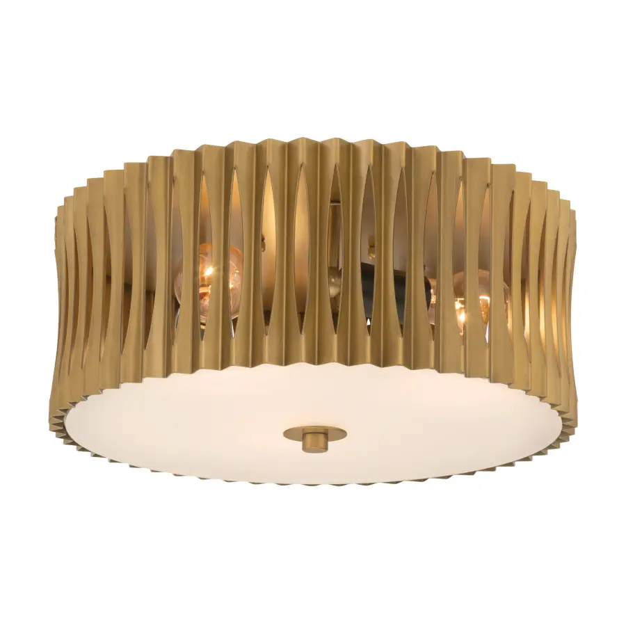Aven 16" 3-Light Flush Mount in Sand Coal Black and Legacy Brass - Image 7