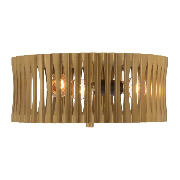 Aven 16" 3-Light Flush Mount in Sand Coal Black and Legacy Brass - Image 8
