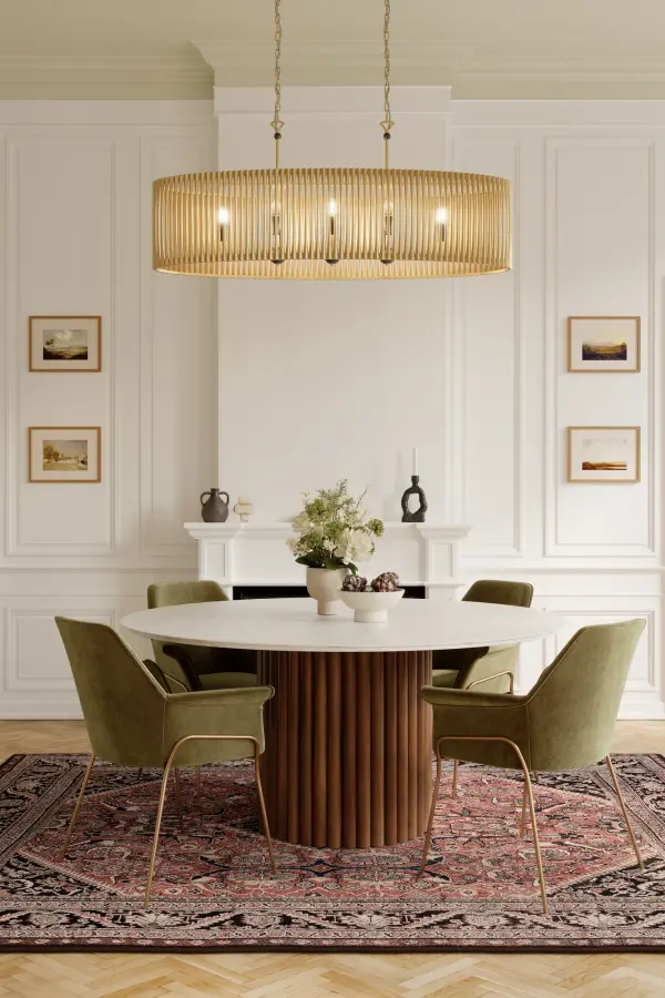 Aven 52" 8-Light Linear Chandelier in Sand Coal Black and Legacy Brass - Image 3