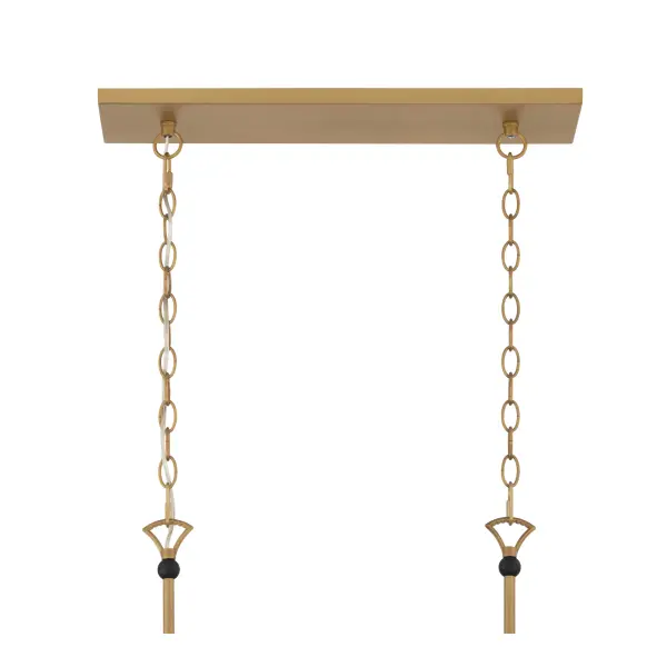 Aven 52" 8-Light Linear Chandelier in Sand Coal Black and Legacy Brass - Image 5