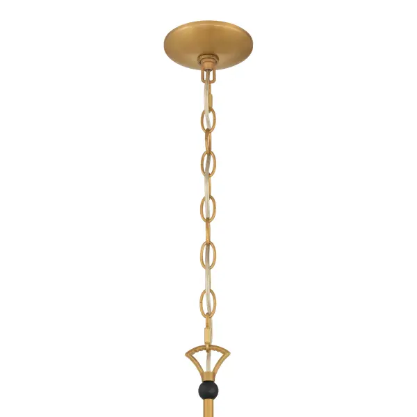 Aven 24" 8-Light Pendant in Sand Coal Black and Legacy Brass - Image 5