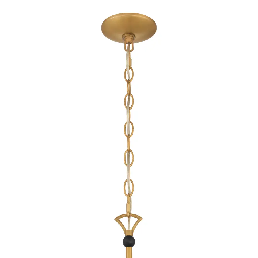 Aven 24" 8-Light Pendant in Sand Coal Black and Legacy Brass - Image 5