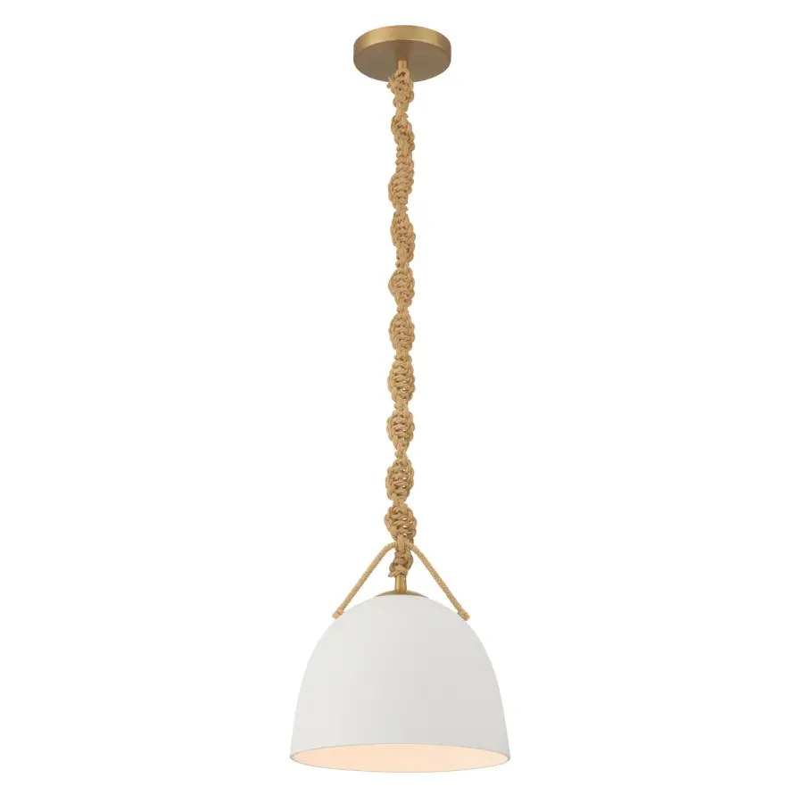 Cordón 10" Mini Pendant in Legacy Brass - Image 1