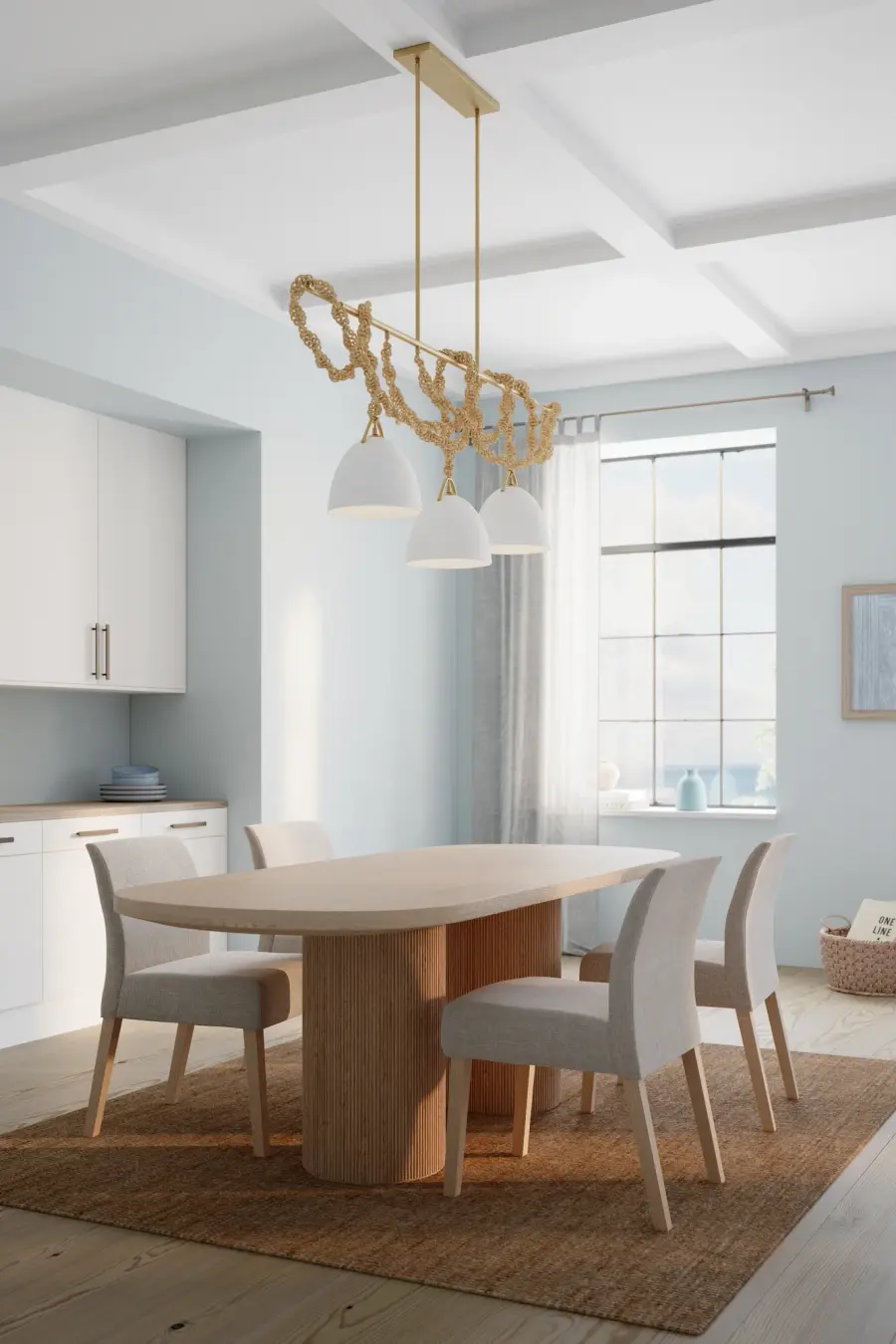 Cordón 63.25" 3-Light Linear Chandelier in Legacy Brass - Image 3