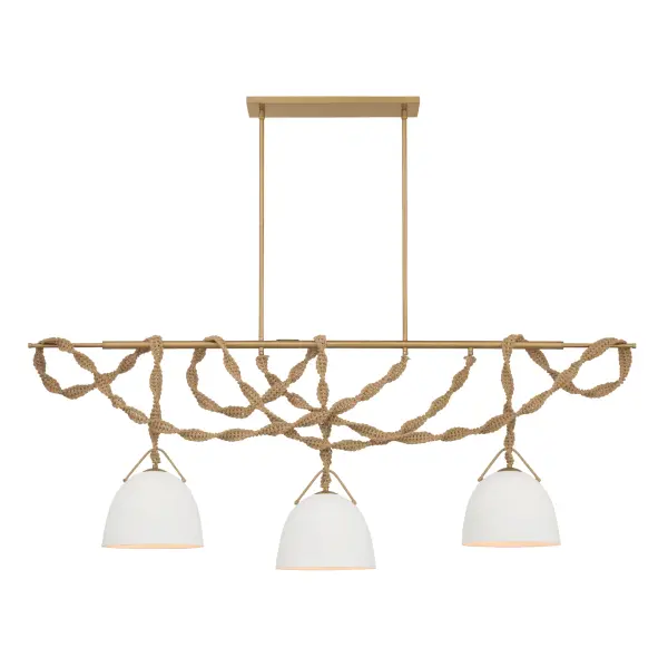 Cordón 63.25" 3-Light Linear Chandelier in Legacy Brass - Image 10