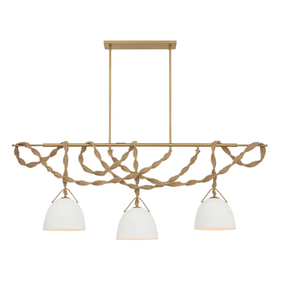 Cordón 63.25" 3-Light Linear Chandelier in Legacy Brass - Image 10
