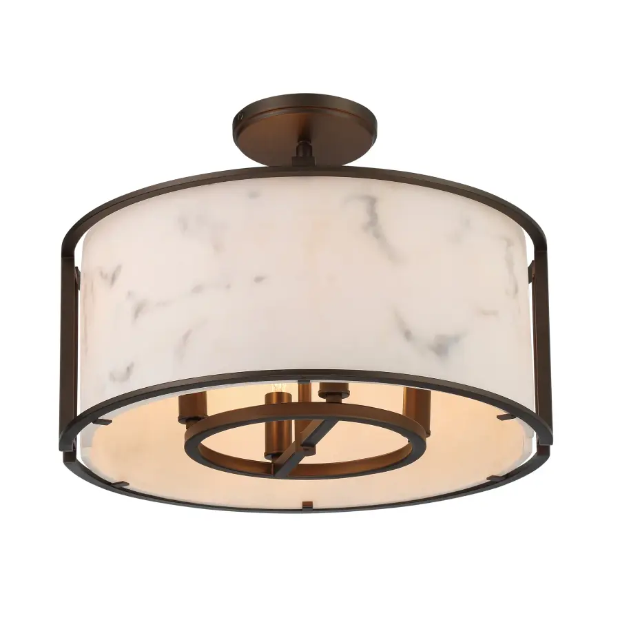 Buchanan 4-Light Semi-Flush Mount in Hellenic Bronze - Image 4