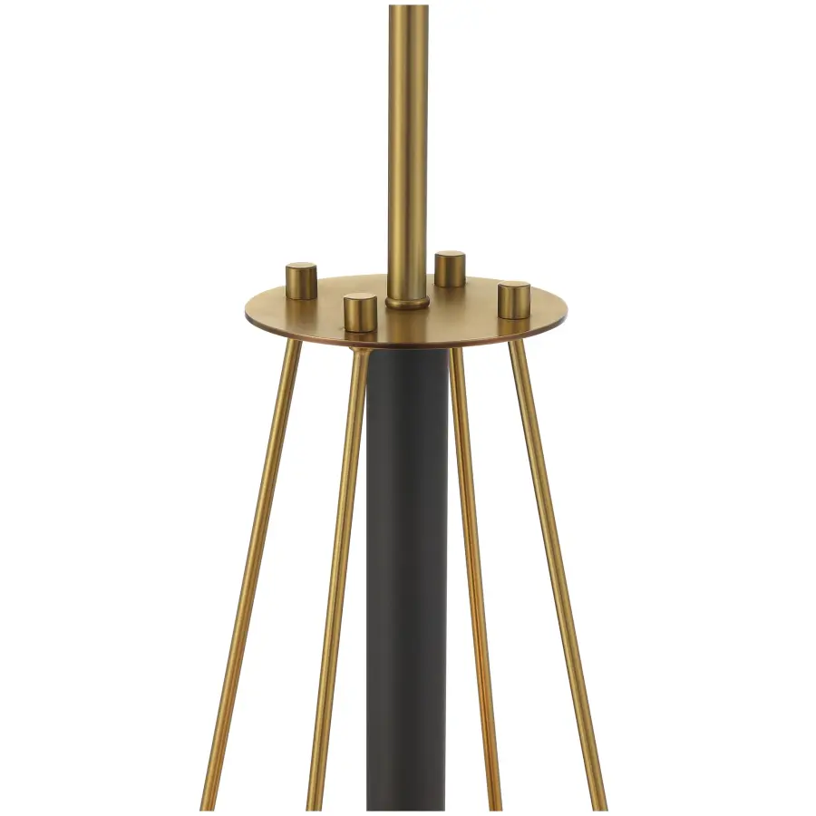 Bax 4-Light Pendant in Sand Coal and Soft Brass - Image 2