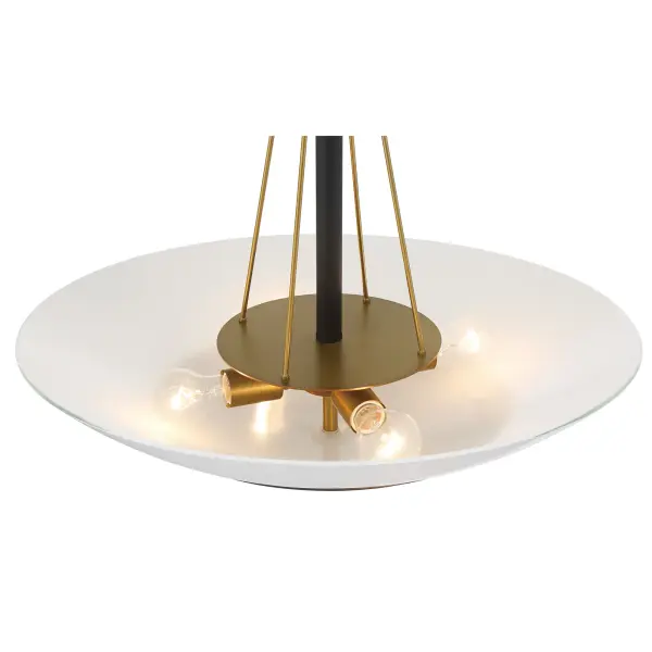 Bax 4-Light Pendant in Sand Coal and Soft Brass - Image 3