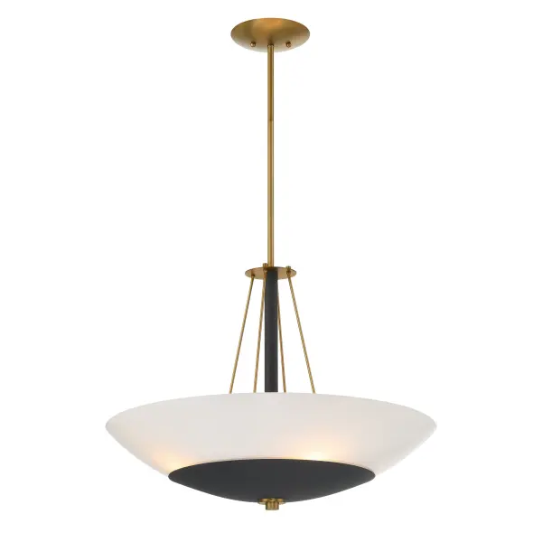 Bax 4-Light Pendant in Sand Coal and Soft Brass - Image 5