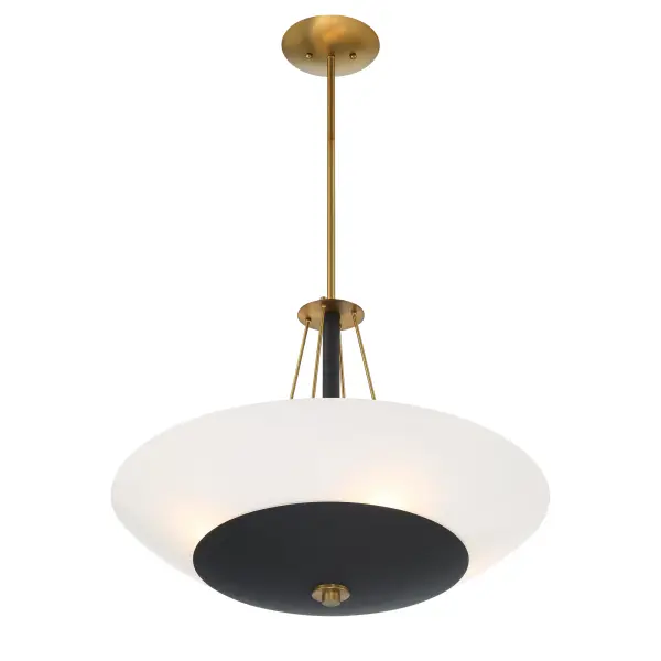 Bax 4-Light Pendant in Sand Coal and Soft Brass - Image 6