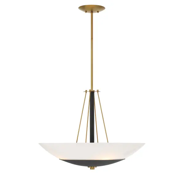 Bax 4-Light Pendant in Sand Coal and Soft Brass - Image 7