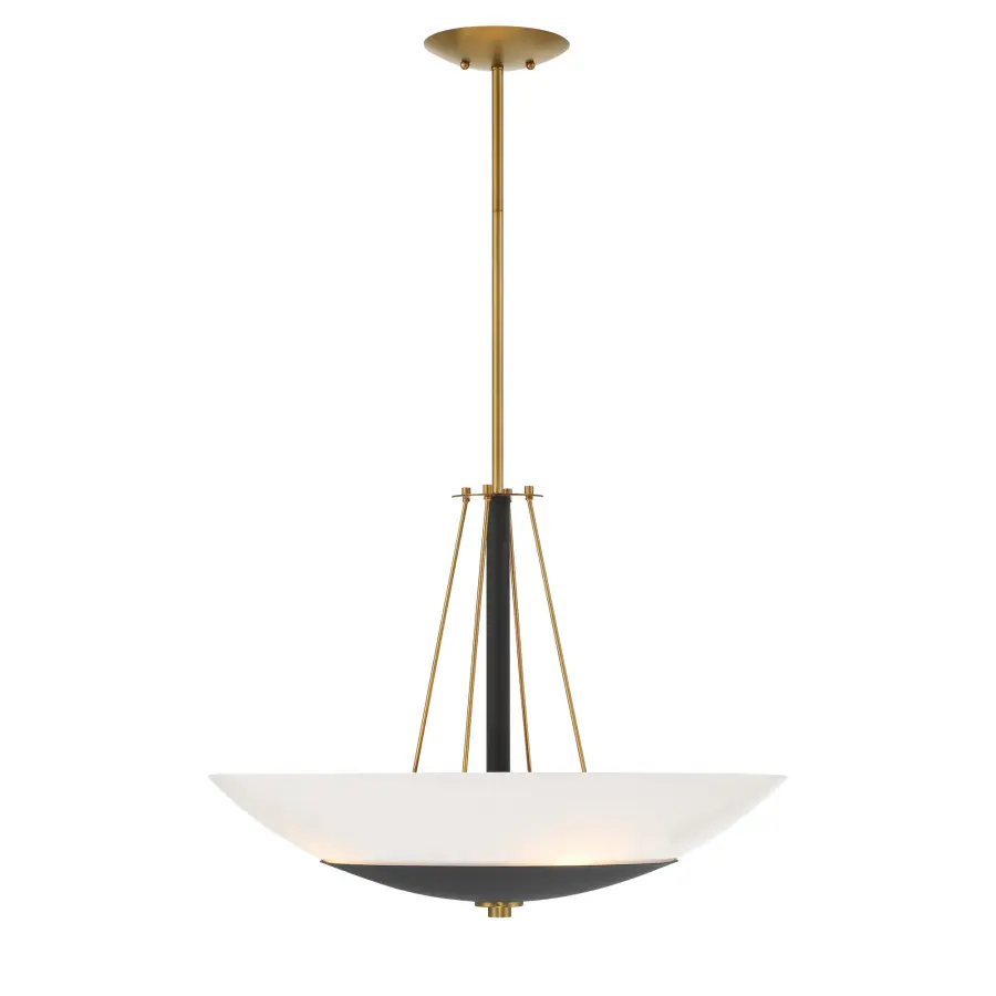 Bax 4-Light Pendant in Sand Coal and Soft Brass - Image 7
