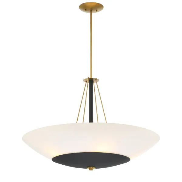Bax 5-Light Pendant in Sand Coal and Soft Brass - Image 6