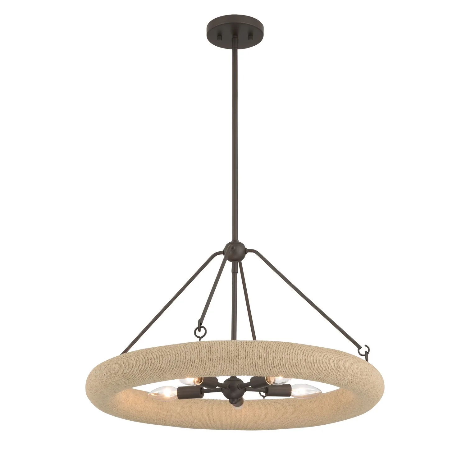 Aeris Five Light Pendant in Dark Bronze