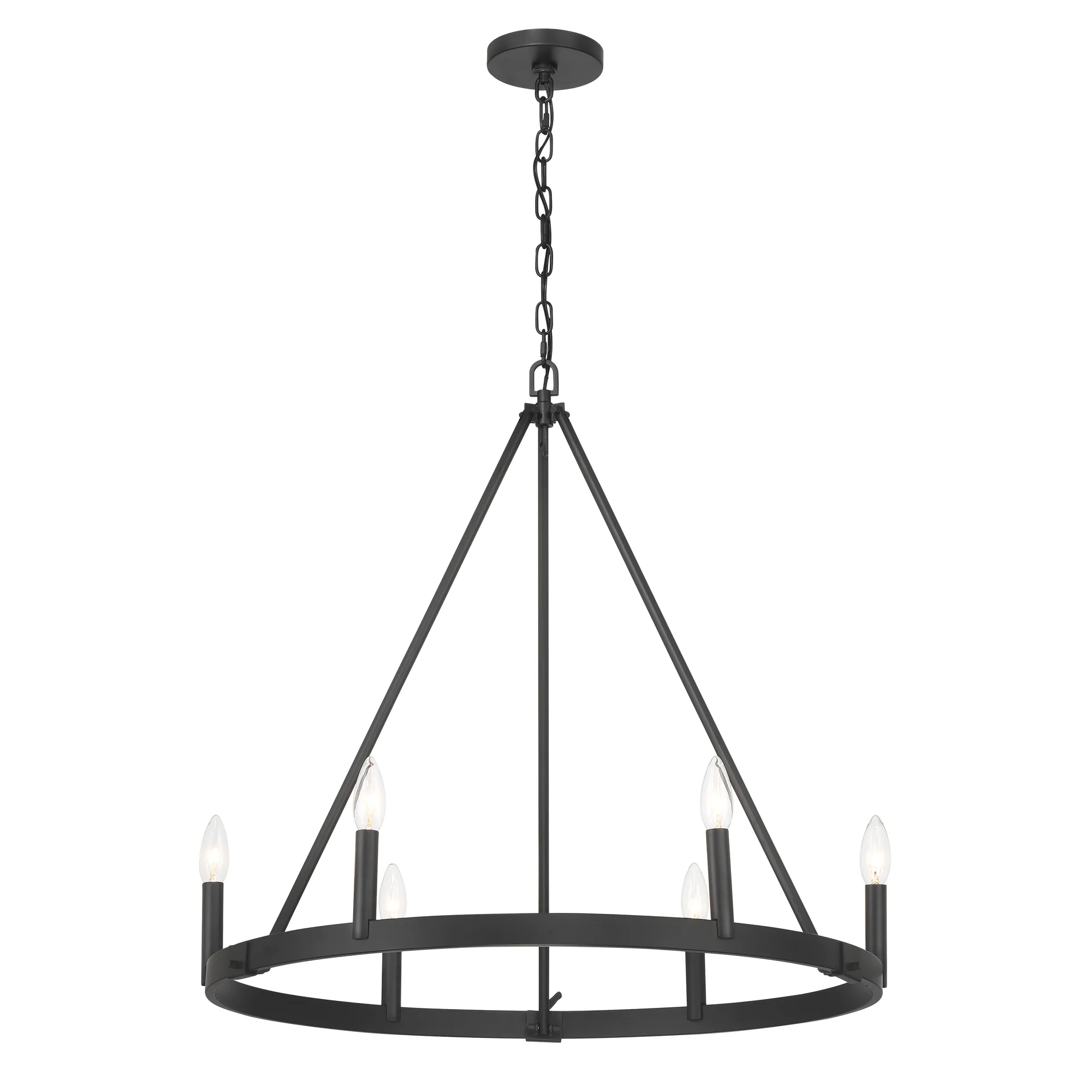 Dutton 6-Light Chandelier in Coal Black