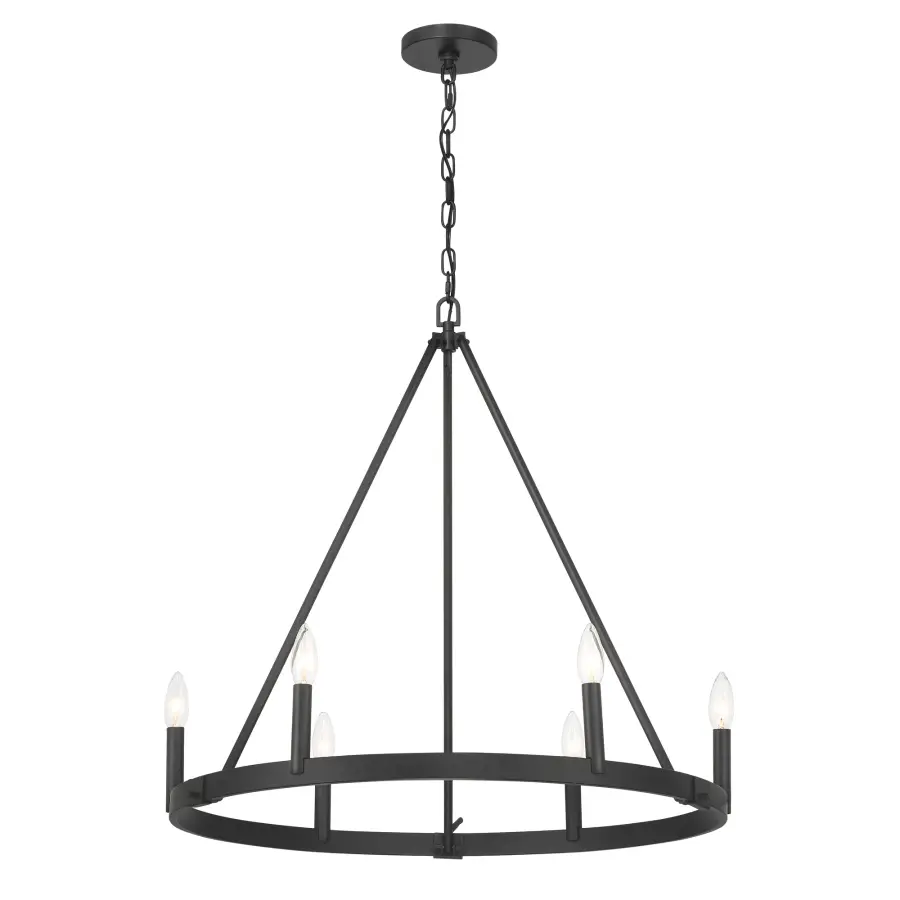 Dutton 6-Light Chandelier in Coal Black - Image 1