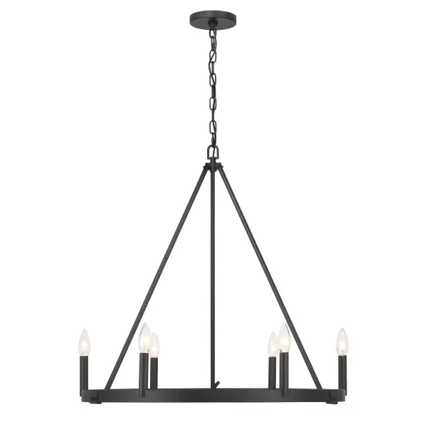 Dutton 6-Light Chandelier in Coal Black - Image 4