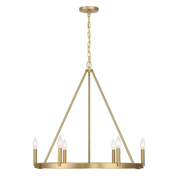 Dutton 6-Light Chandelier in Signature Brass - Image 5