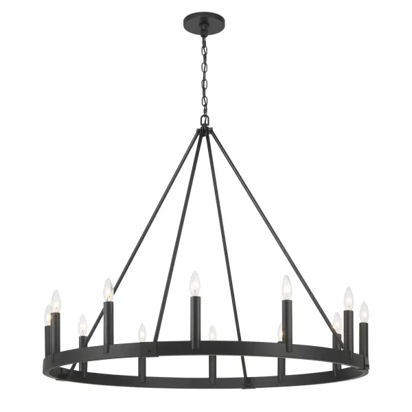 Dutton 12-Light Chandelier in Coal Black - Image 2
