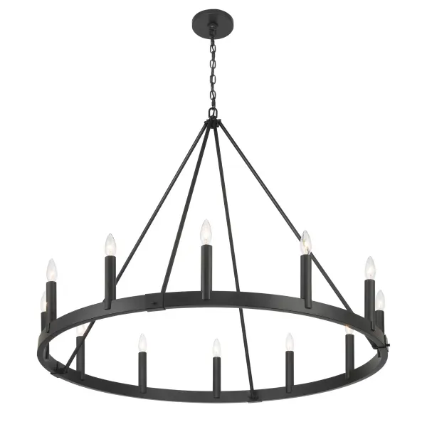 Dutton 12-Light Chandelier in Coal Black - Image 3