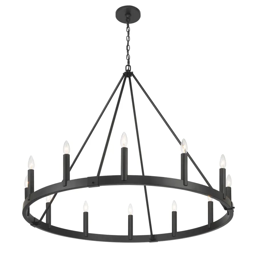 Dutton 12-Light Chandelier in Coal Black - Image 3