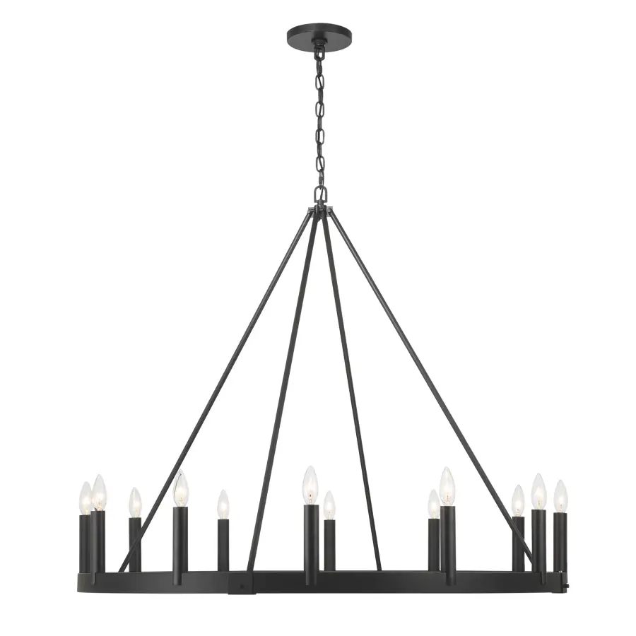 Dutton 12-Light Chandelier in Coal Black - Image 5