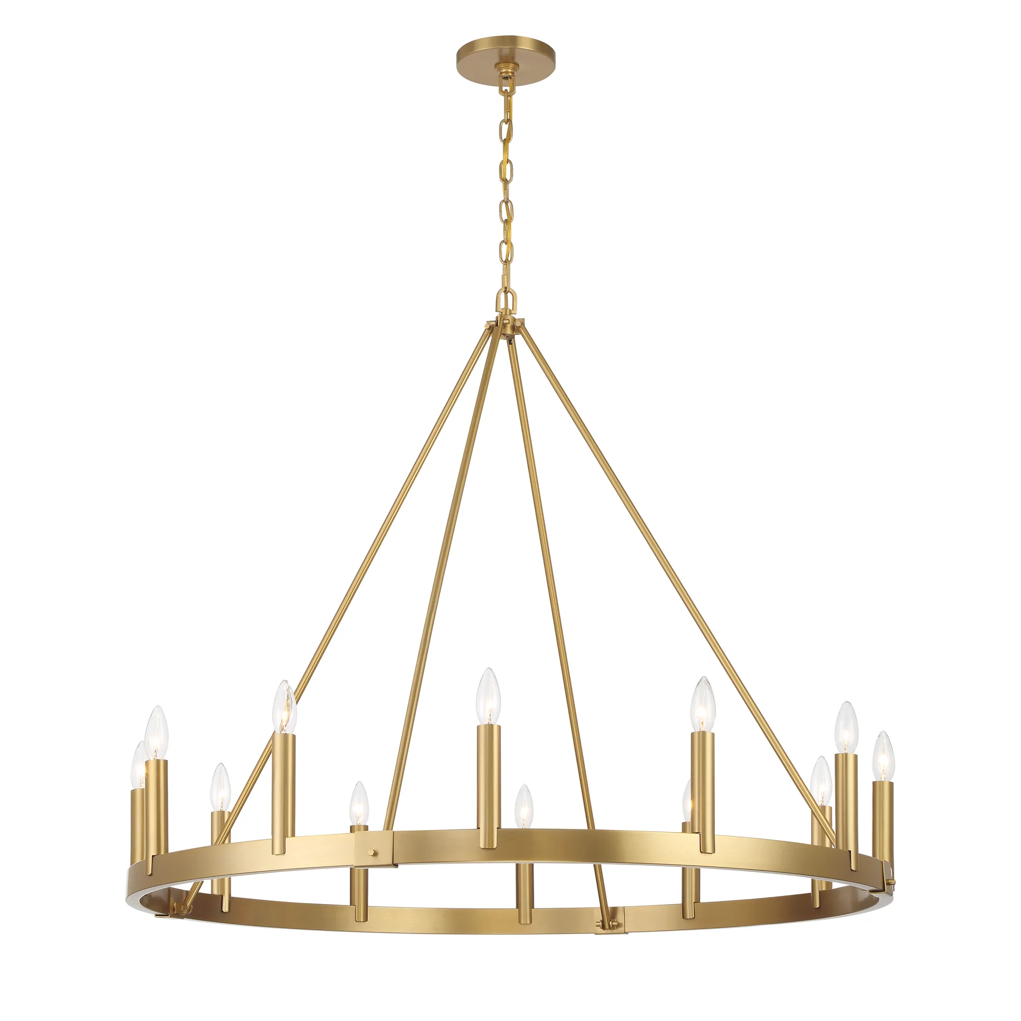 Dutton 12-Light Chandelier in Signature Brass