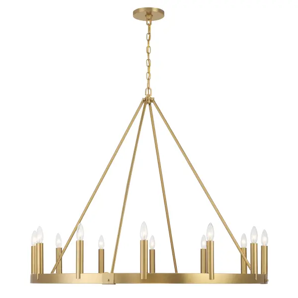Dutton 12-Light Chandelier in Signature Brass - Image 2