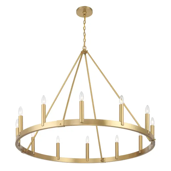Dutton 12-Light Chandelier in Signature Brass - Image 4