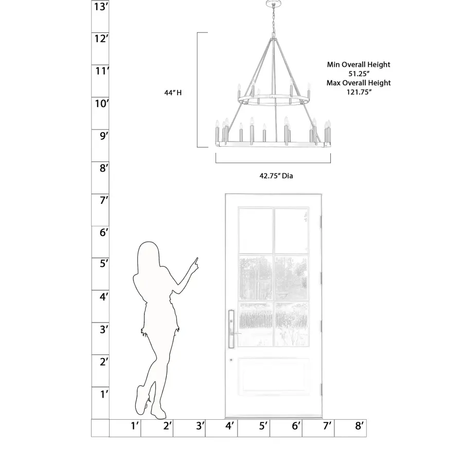 Dutton 18-Light Chandelier - Image 2