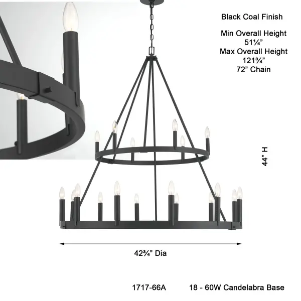 Dutton 18-Light Chandelier - Image 3
