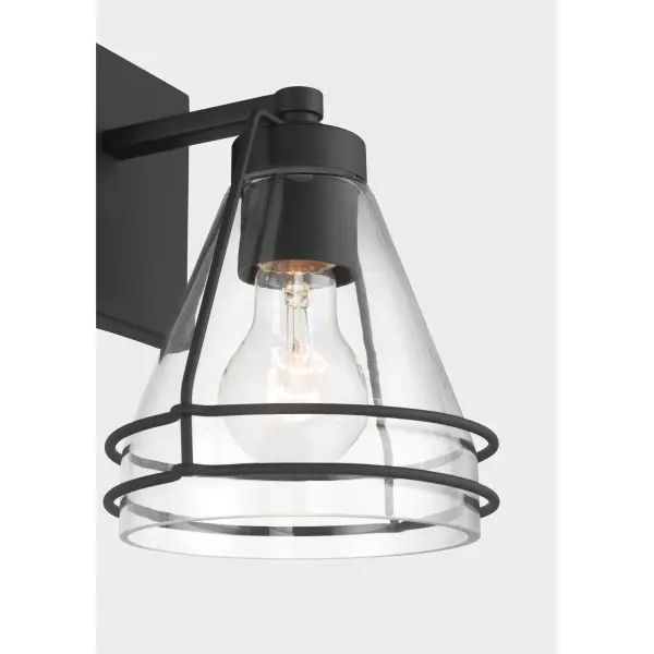 Lorenth 8.75" 1-Light Bath Sconce in Dark Matte Black - Image 3