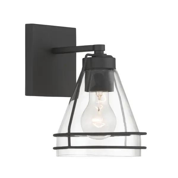 Lorenth 8.75" 1-Light Bath Sconce in Dark Matte Black - Image 5